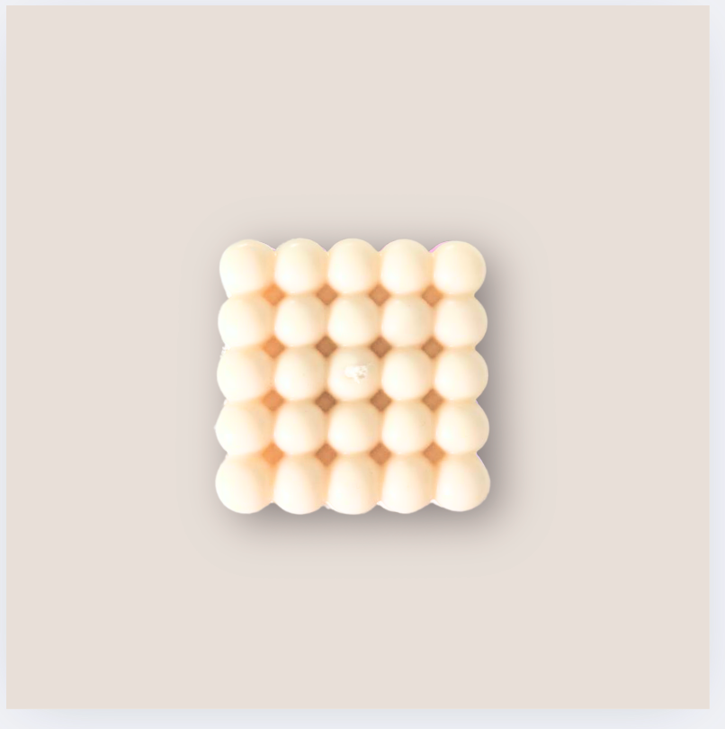 Bubblekerze Crèmeweiss