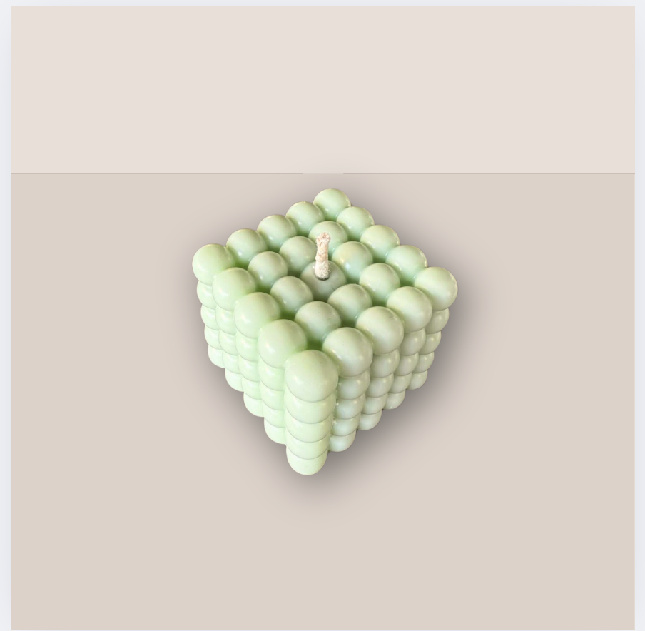 Bubblekerze Mintgrün