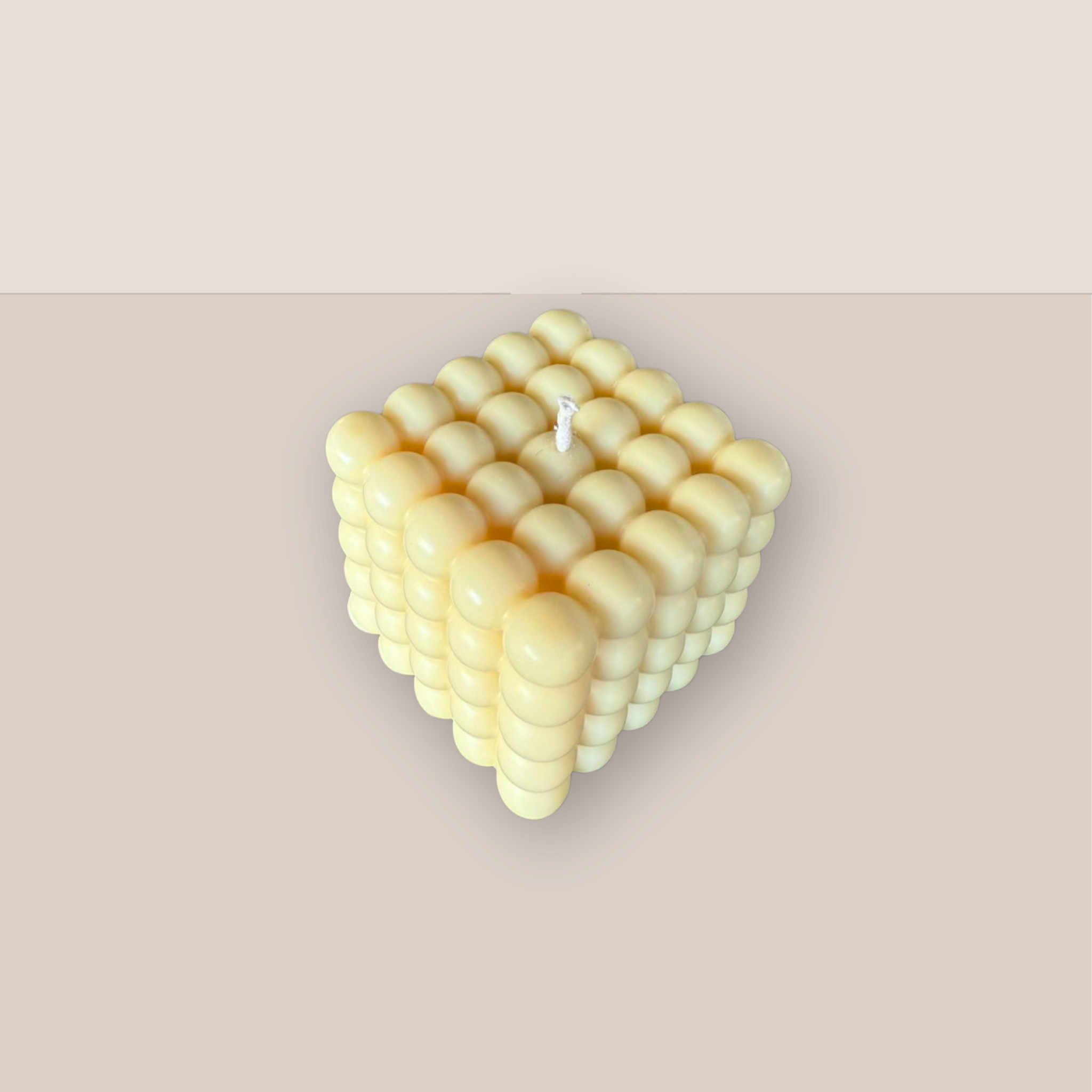 Bubblekerze Pastellgelb