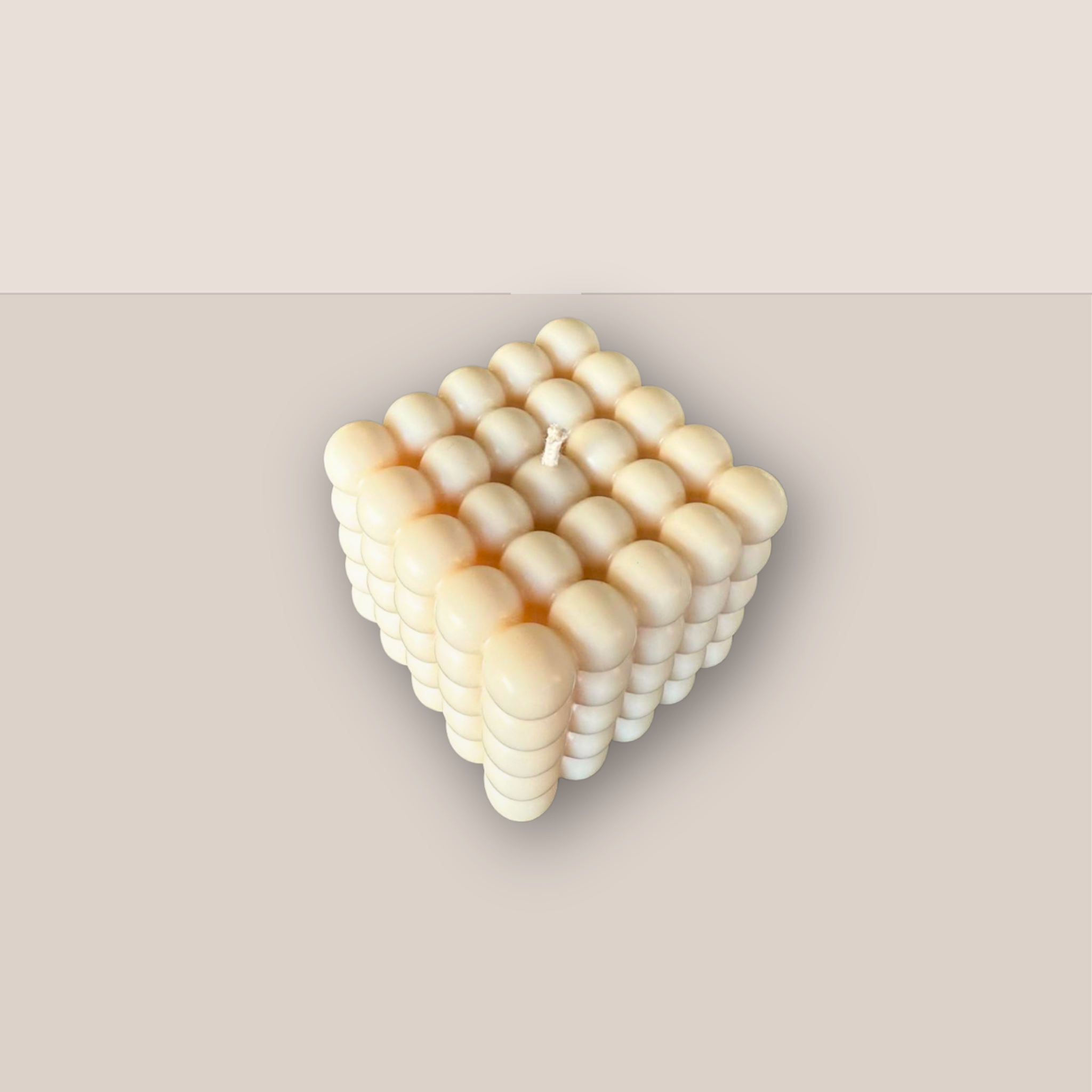 Bubblekerze Crèmeweiss